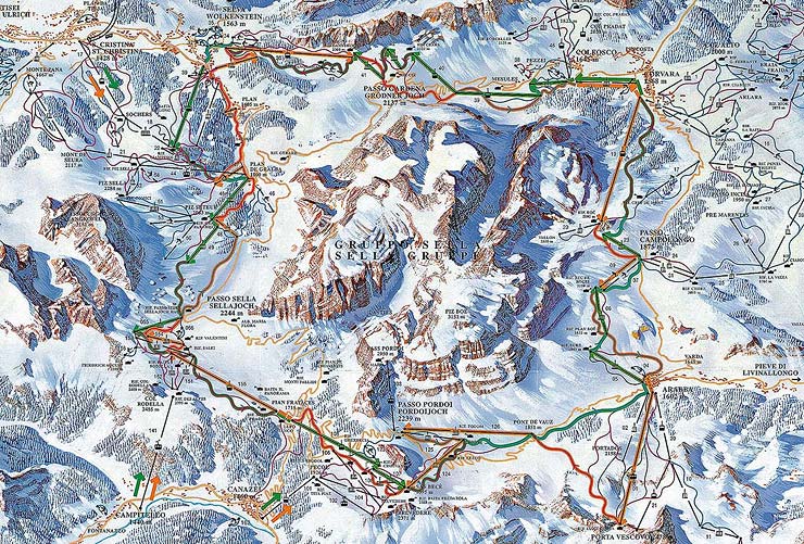 mapa Sella Ronda